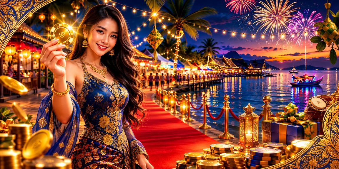 Pemain bertaruh dengan tema batik Malaysia